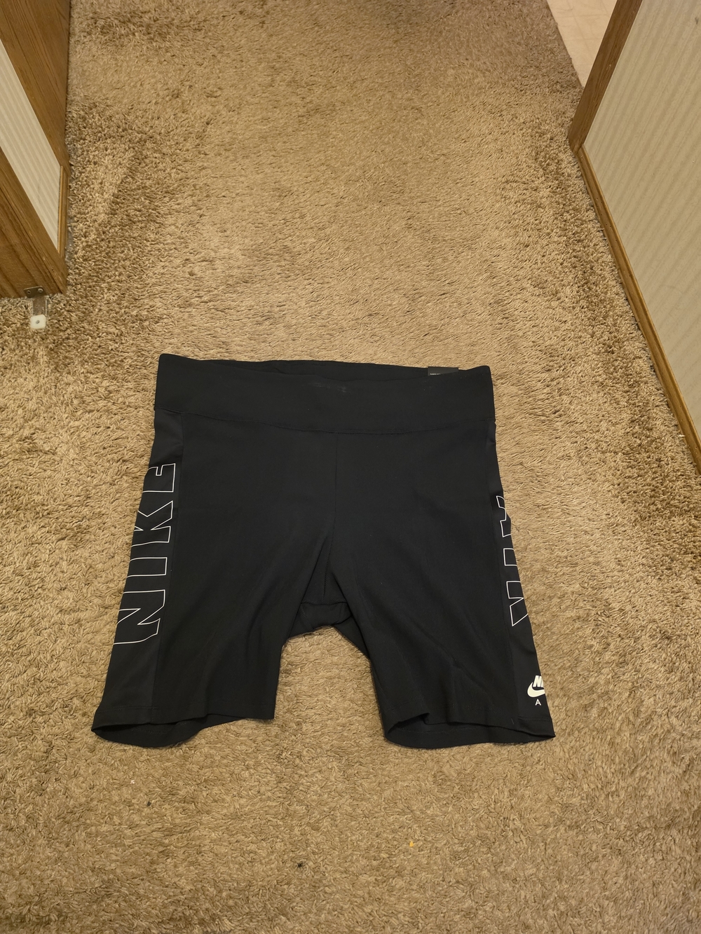 Nike Air Plus Size Women's Athletic Ribbed Bike Shorts with Side Logos